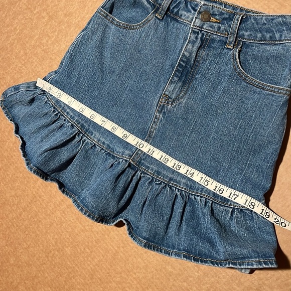 Brandy Melville Y2K ruffled denim mini skirt by J. Galt, size S - Picture 7 of 12
